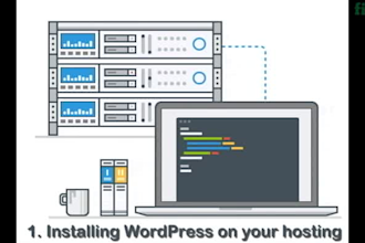 install and configure wordpress, setup theme and plugins