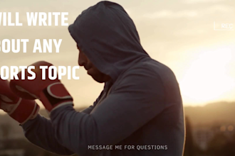 write professional sports youtube SEO scripts or articles
