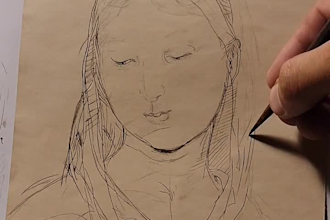 hand draw classical pencil portraits for you