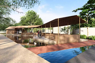 do 3d exterior design of house commercial building interior by sketchup