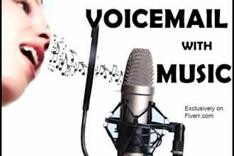 record a professional voicemail with music
