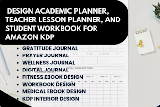 design custom health and wellness planner, habit tracker, and self care journal