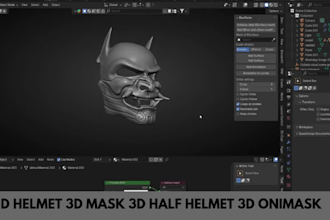 sculpt 3d mask 3d helmet 3d wearable prop 3d armor cosplay props 3d for printing