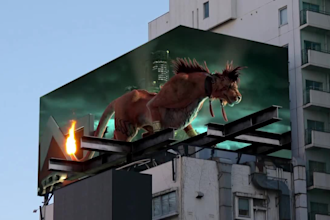 do 3d billboard animation, vfx animation, anamorphic animation