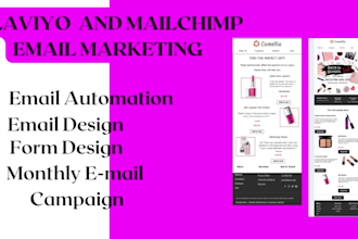 manage klaviyo and mailchimp campaign , design template