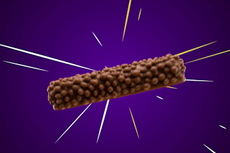 do 3d food animation, 3d food model , 3d chocolate bar, 3d food menu