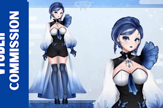 design anime live 2d model vtuber model character 2d rigging for stream prprlive