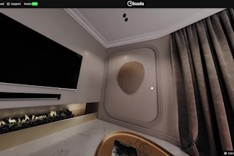 render 3d 360 panorama home, room, apartment, cafe