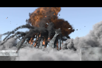 render photo effects, after effects, screen replacement for action film project