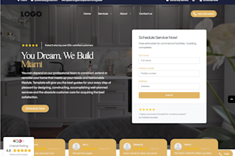 create a premium construction remodeling website for you