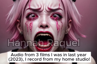 scary horror voice actress screaming crying painful female voice