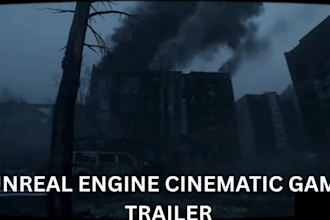 create 3d cinematic unreal engine game trailer, cgi animation, cinema 4d, vfx