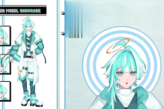 design and rig live 2d vtuber model 2dvtuber model vtuber commission 2d anime