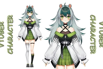 rig 2d vtuber model live2d vtuber 3d vtuber commission anime vtuber model live2d