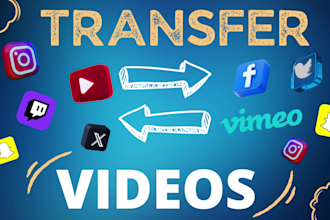 transfer your videos between youtube vimeo and social platforms
