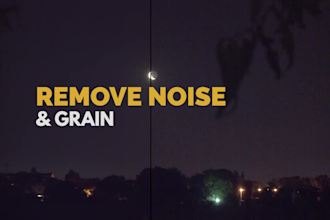 remove video noise, film grain, and flicker