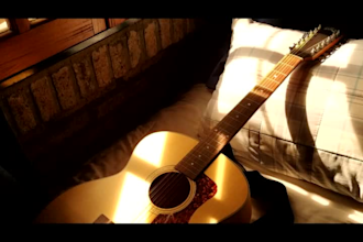 record acoustic twelve 12 string guitar, folk rock pop