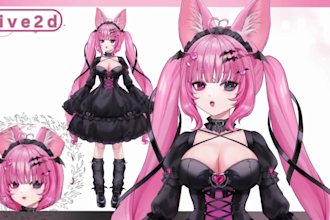 do live2d model, vtuber rigging, anime avatar, 2d vtuber model, vtube studio