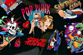 dope custom twitch cartoon dark surrealism for apparel