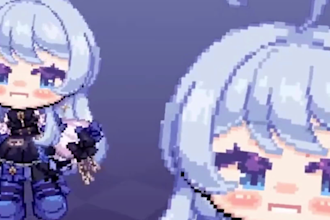 design and rig pngtuber, vtuber lived2d, chibi vtuber model in pixel art style