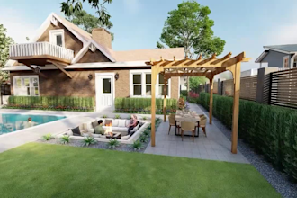 create your front yard, backyard, patio and landscape design