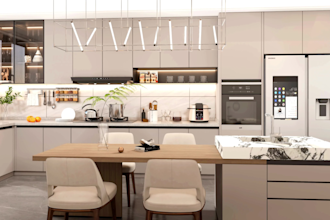 do kitchen interior design 3d realistic image rendering