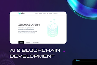 develop websites and applications using ai, blockchain