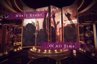 create 3d music show or event promo