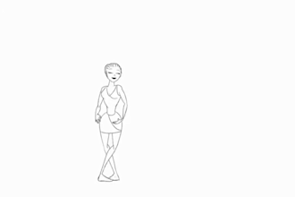 do 2d traditional animation, frame by frame animation, 2d line art , hand drawn
