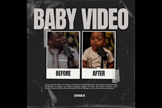 create a viral ai baby podcast with cute realistic voice