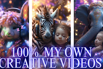 create 50 vertical shorts lullaby baby sleep music videos