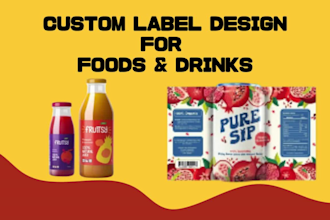 do custom label design soda beer energy can drinks water bottle juice or sachet