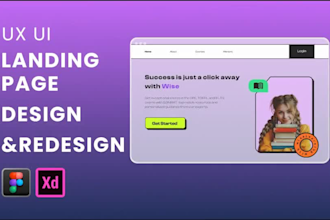 do landing page design, UI UX design, landing page ui ux design