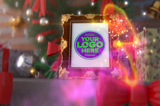 customize merry christmas greetings intro video