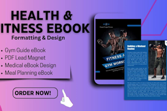 write, design health, fitness, medical ebook, canva pdf lead magnet medical book
