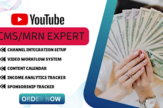 setup and monetize your youtube cms mcn creation seo and management service