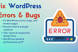 fix wordpress issues, css, errors, bugs, provide wp help