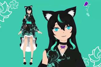 draw and rig a live2d vtuber model vtuber logo 3d vtuber rigging 3d vtuber