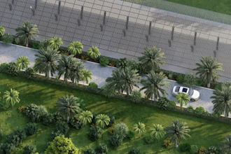 3d design of solar panel project at google map location
