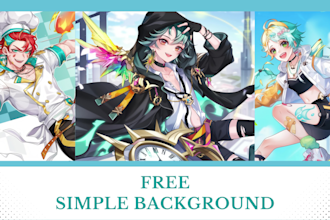 draw anime illustration for profile picture or original character