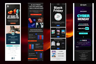 klaviyo bfcm black friday cyber monday halloween email newsletter design