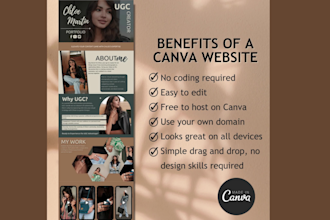 design a ugc portfolio website in canva,ugc creator
