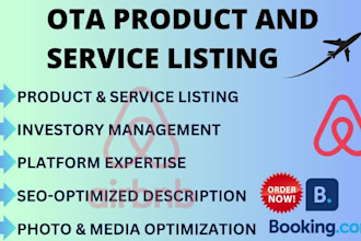 ota online travel agency products and service listing and management