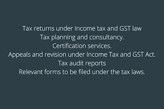 prepare income tax and gst returns in india
