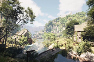 do 3d game environment landscape design in unreal engine unity level design