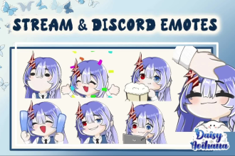 create custom cute chibi animated emotes for your stream and discord