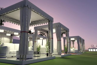 make 3d event design layout for presentation