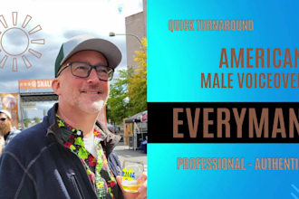 be your charismatic american male voice