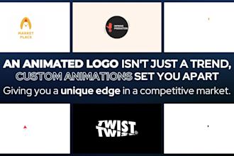 do custom 2d logo animation video, youtube intro and outro