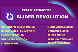 create or fix slider revolution and wordpress slider